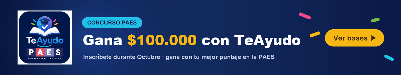 Concurso PAES: gana $100.000 con TeAyudo. Ver bases.
